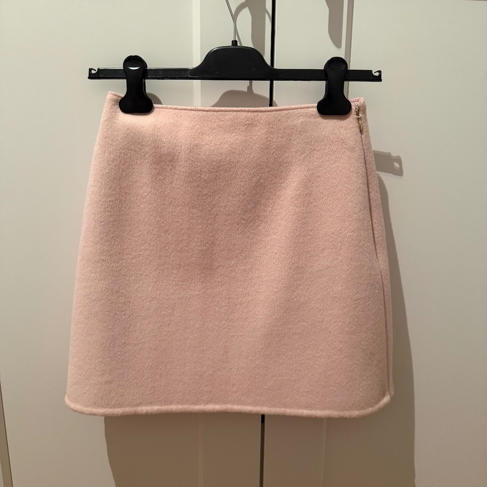 Club Monaco Centie Wool Mini Skirt in blush
